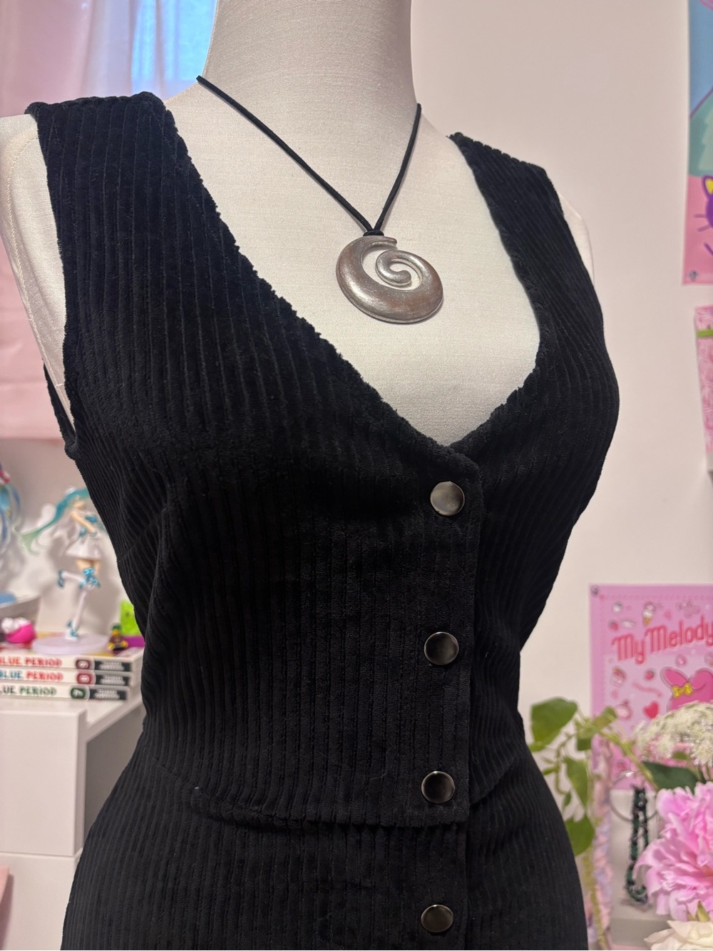 TWIK by Simons black ribbed mini dress - Picture 2 of 5